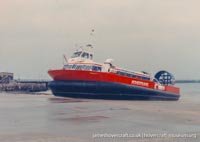 AP1-88 hovercraft at Ryde hoverport -  (credit: The <a href='http://www.hovercraft-museum.org/' target='_blank'>Hovercraft Museum Trust</a>).
